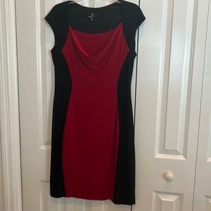Ronni Nicole Red and Black Silhouette Dress/ Size 8